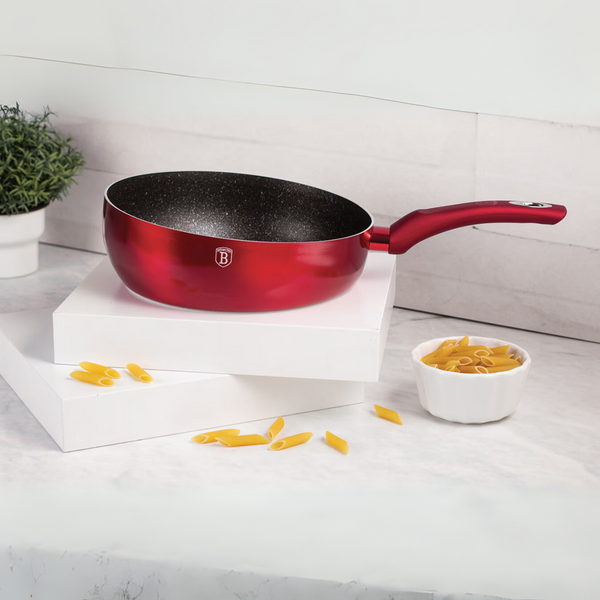 WOK  26 CM METALLIC LINE BURGUNDY EDITION ANTIADHERENTE