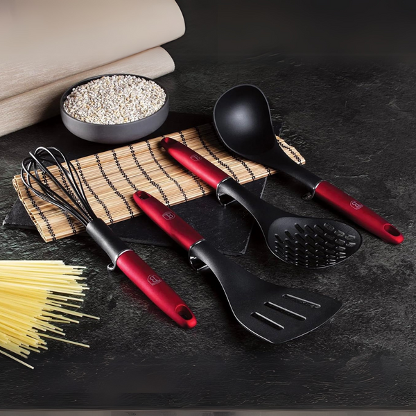 BATERIA DE COCINA 17 PZS METALLIC BURGUBDY EDITION ANTIADHERENTE