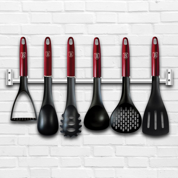 SET DE UTENSILIOS 7 PZS METALLIC LINE BURGUBDY EDITION