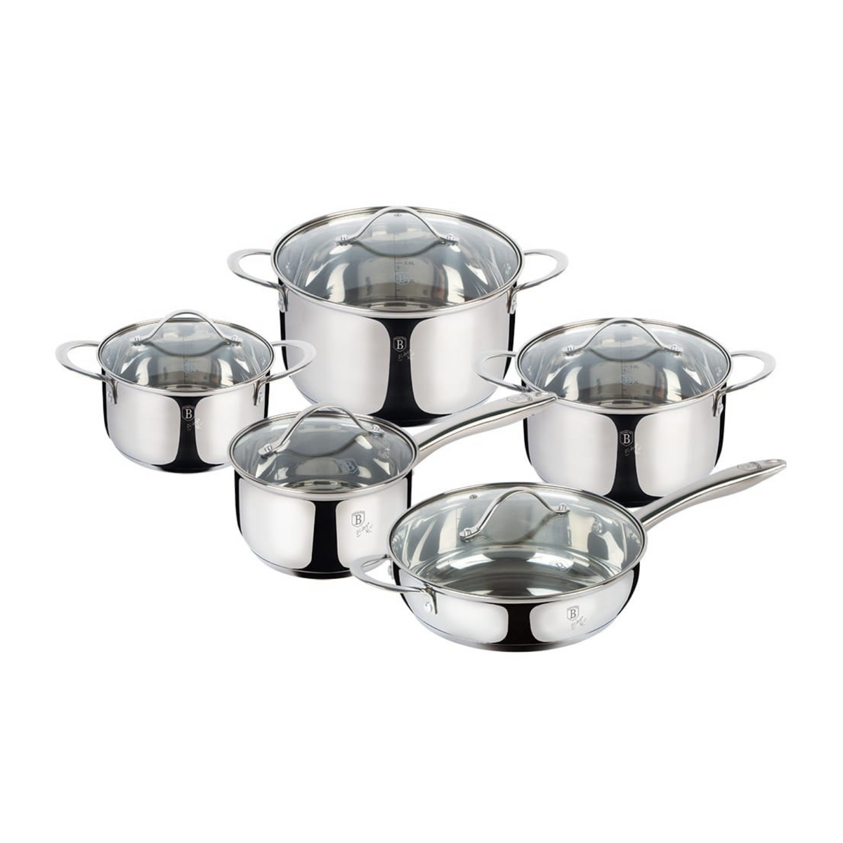 BATERIA DE COCINA 10 PZS SILVER JEWELLERY COLLECTION ACERO INOXIDABLE