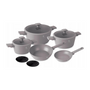 BATERIA DE COCINA 10 PZS TAUPE COLLECTION ANTIADHERENTE