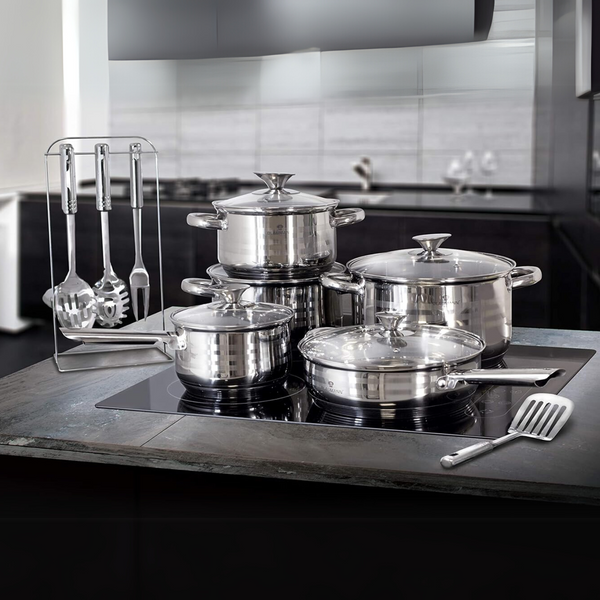 BATERIA DE COCINA 17 PZS GOURMET LINE ACERO INOXIDABLE