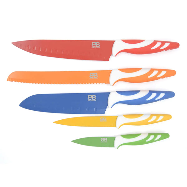 SET DE CUCHILLOS 5 PZS ACERO INOXIDABLE